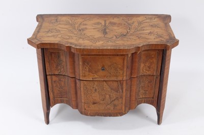 Lot 845 - 19th century Dutch miniature chest of drawers