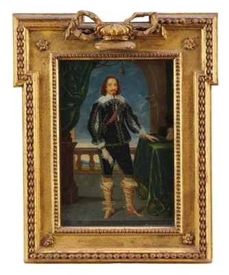 Lot 1230 - Charles I portrait oil on panel