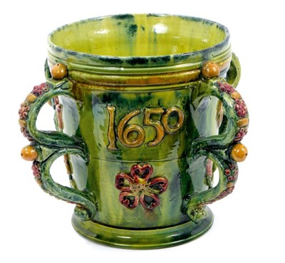 Lot 151 - Castle Hedingham four handled tyg