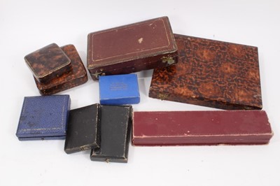 Lot 30 - Group of antique and later empty jewellery boxes