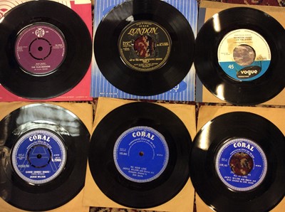 Lot 2058 - Three demo singles by Jackie Wilson on the Coral label, Thurston Harris 'Little bitty pretty one' Vogue 45/V 9092, 'Out of this world with flying saucers' (London gold) Barry/Berner, together with...