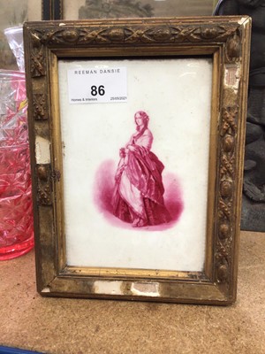 Lot 86 - Unusual Victorian Minton poreclain plaque depicting 'The Late Duchess of Sutherland'