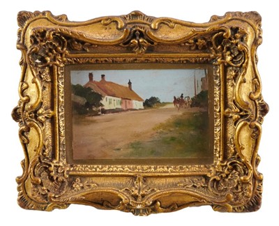 Lot 1103 - Luigi Loir, oil on panel landscape