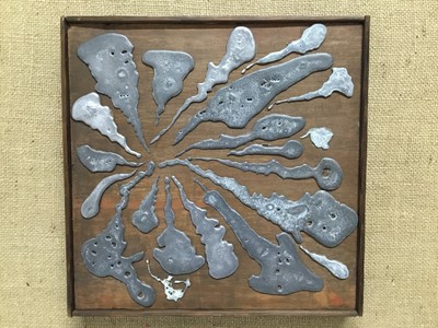 Lot 95 - Two Abstract metal sculpture panels