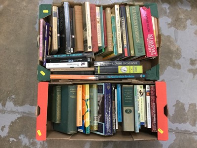 Lot 100 - Two boxes of assorted reference books on Charles Darwin