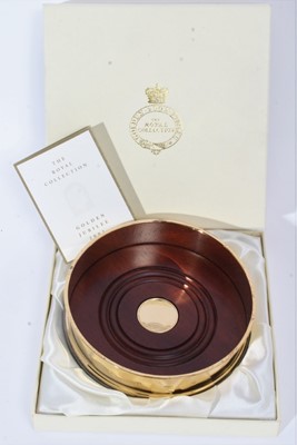Lot 64 - Queen's Golden Jubilee silver gilt coaster in box