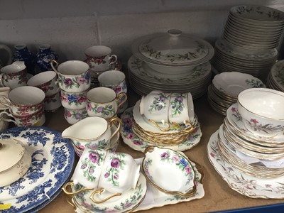 Lot 213 - Royal Doulton 'Clairmont' T.C. 1033 dinner service, 1950s English porcelain teas service hand painted by Agnes McDonald, other tea ware, china and sundries