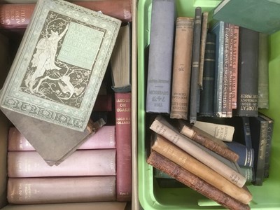 Lot 260 - Three boxes of assorted books, 19th leather bound and others