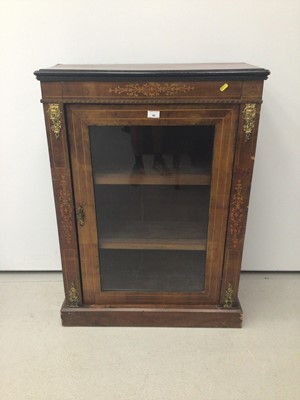 Lot 46 - Victorian walnut and inlaid pier cabinet