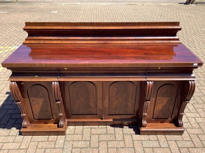 Lot 134 - Early Victorian mahogany pedestal sideboard