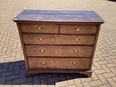 Lot 141 - 19th century Continental walnut chest of drawers