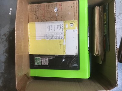 Lot 248 - Seven stamp albums, world stamps, and a collection of stamps on pages and booklets