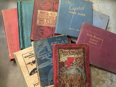 Lot 216 - Seven stamp albums containing world stamps