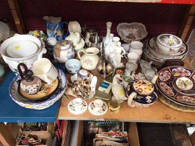 Lot 526 - Group mixed ceramics including Aynsley, Nao duck, other ornaments and sundries