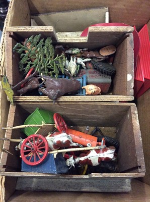 Lot 490 - Group vintage cameras and Britain’s farm animal toys