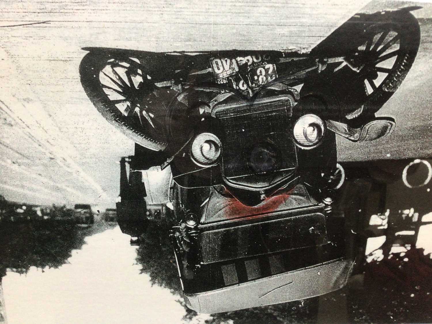 Lot 235 - Colin Self (b.1941) print and mixed media, The arrival of Mickey Mouse