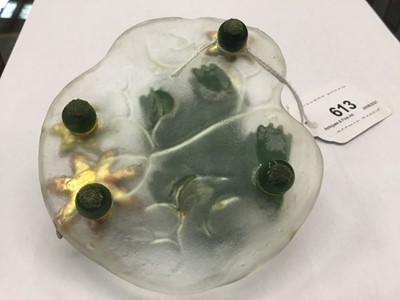 Lot 613 - David Balogh - gold and multi-gem novelty paperweight in the form of a frog on a lily pad