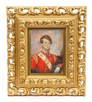 Lot 5 - Early 19th century miniature on ivory -...