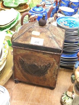 Lot 296 - Tobacco box on ball feet