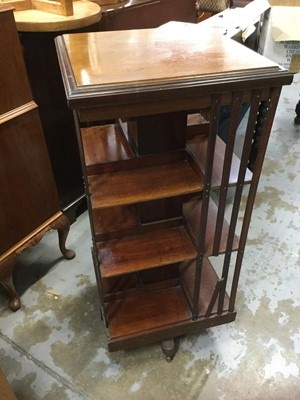 Lot 344 - Edwardian mahogany revolving bookcase