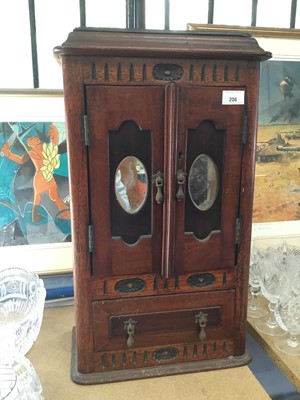 Lot 206 - Edwardian miniature/doll’s wardrobe
