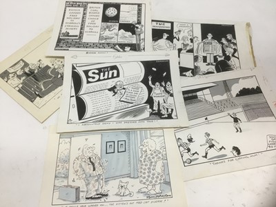 Lot 111 - Franklin - group of original pen and ink political cartoons