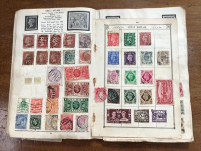 Lot 552 - Box ephemera inlcidng a stamp album, loose stamps, cigarette cards etc