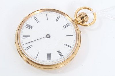 Lot 31 - 18ct gold cased fob watch