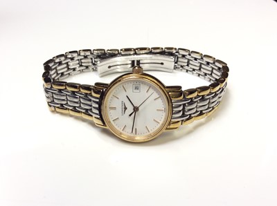 Lot 14 - Longines ladies' bi-metal wristwatch in box