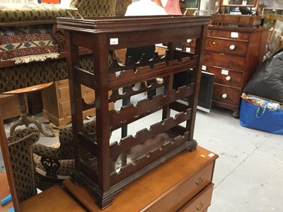 Lot 923 - Mahogany tray topped wine rack