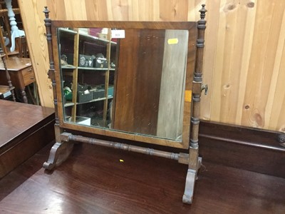 Lot 933 - Victorian mahogany framed dressing mirror, 54 x 52 x 23cm