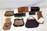 Lot 3137 - Vintage handbags - including leather,...