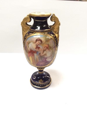 Lot 428 - Vienna style miniature porcelain vase
