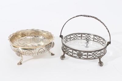 Lot 366 - Victorian silver sweet meat dish of circular form with pierced decoration.