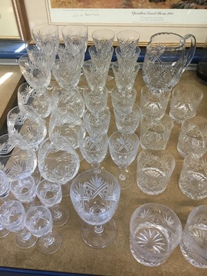 Lot 204 - Thomas Webb cut glass table service, approximately 40 pieces