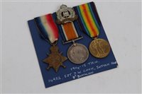 Lot 256 - First World War 1914 - 1915 Star trio -...
