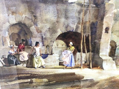 Lot 198 - William Russell Flint (1880-1969) limited edition colour print - female figures gathered, with WRF blindstamp, 42cm x 58cm, in glazed gilt frame