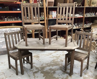Lot 968 - Teak garden table 151 cm long