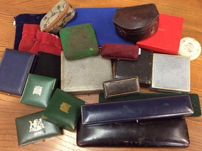 Lot 694 - Collection of antique and later empty jewellery boxes