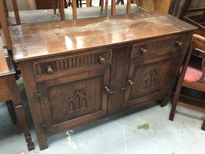 Lot 401 - Oak dresser with two drawers and two panelled doors below