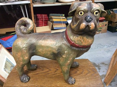 Lot 440 - Large free standing figure of a pug dog