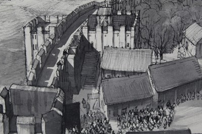 Lot 1219 - Martin Squirrell (1926-1950), watercolour, two works 
N.B. Martin Squirrell was the son of Leonard Squirrell and displayed much of his father's brilliance for draughtmanship before his early death.