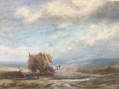 Lot 126 - Rubens Southey (1881-1933) watercolour - The Bracken Cart, signed, 24cm x 34cm, in glazed gilt frame