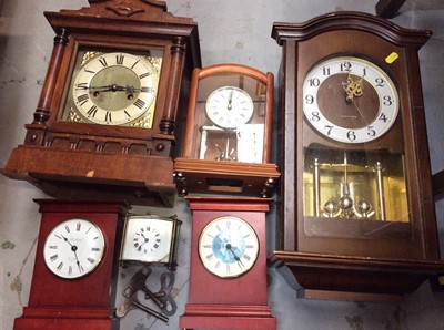 Lot 470 - Group of various clocks and a sarcophagus box