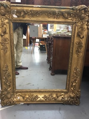 Lot 1025 - 19th century ornate gilt framed wall mirror 88 x 103 cm