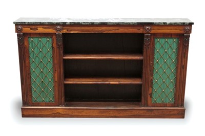 Lot 1350 - Regency narrow rosewood bookcase
