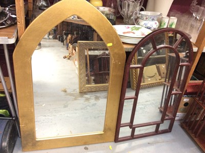 Lot 484 - Group various wall mirrors and an English School pastel study of three children, in glazed gilt frame