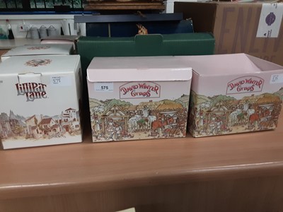 Lot 575 - Large collection of David Winter and lilliput Lane models including The Coal Shed, The Beekeeper's, Heaven Lee Cottage and Forget Me Not, mostly unboxed (49)