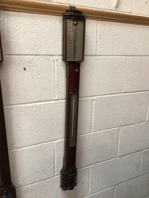 Lot 629 - Blatt of Brighton mahogany stick barometer