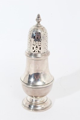 Lot 303 - 1930s silver sugar caster of baluster form